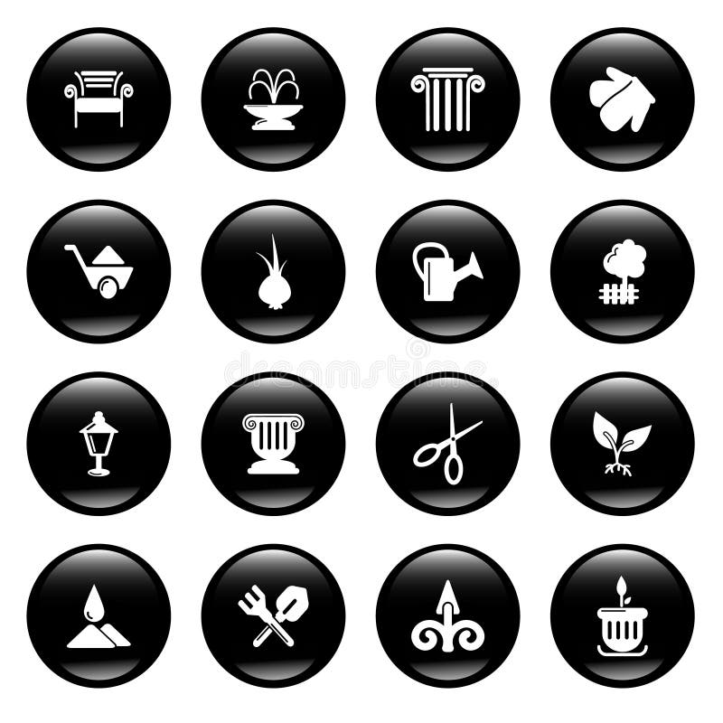 De pictogrammen van de tuin royalty-vrije illustratie De pictogrammen van de tuin royalty-vrije illustratie