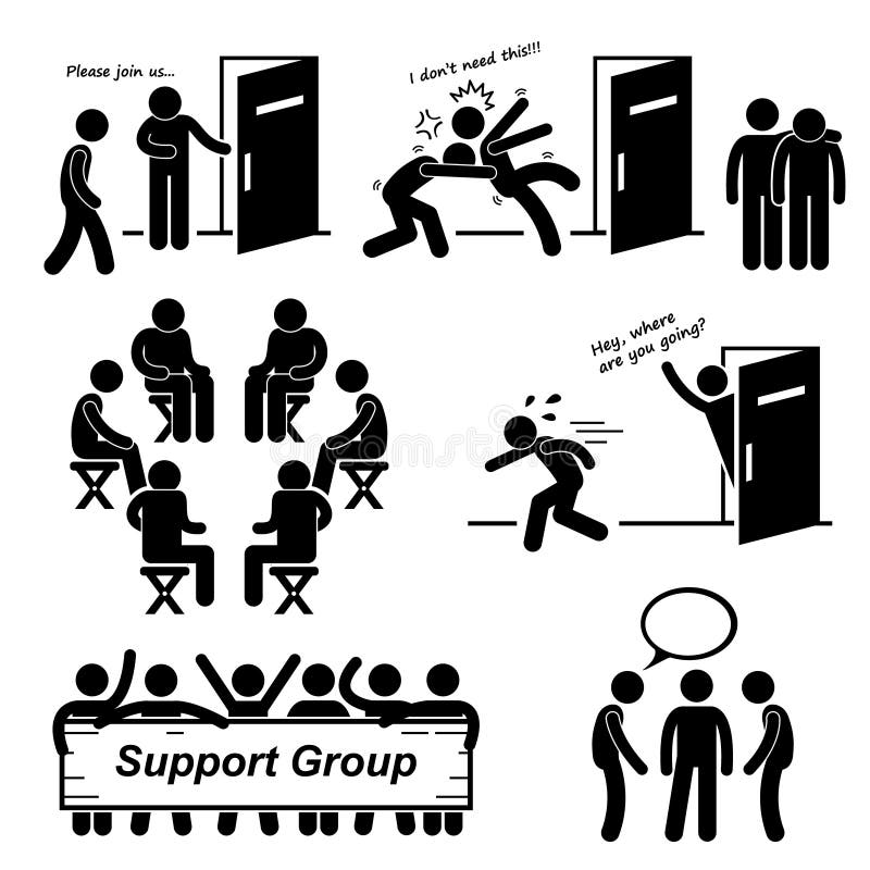 De Pictogrammen van de Vergaderingscliparts van de steungroep