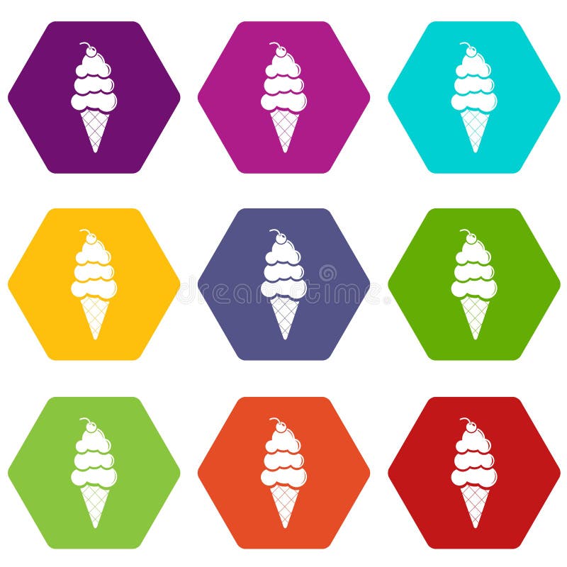 De pictogrammen van het vanilleroomijs plaatsen vector 9 royalty-vrije illustratie De pictogrammen van het vanilleroomijs plaatsen vector 9 royalty-vrije illustratie