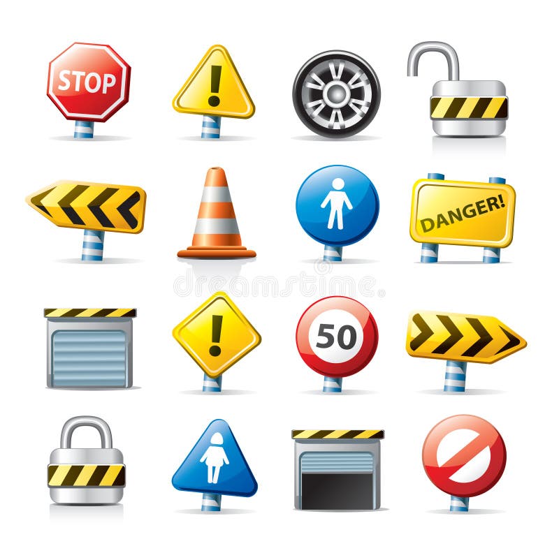 De pictogrammen van het Web - verkeer royalty-vrije illustratie De pictogrammen van het Web - verkeer royalty-vrije illustratie