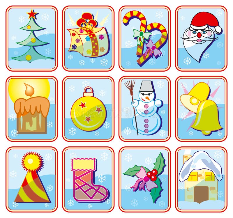 De pictogrammen van Kerstmis royalty-vrije illustratie De pictogrammen van Kerstmis royalty-vrije illustratie