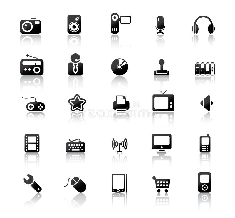 De Pictogrammen van media vector illustratie De Pictogrammen van media vector illustratie