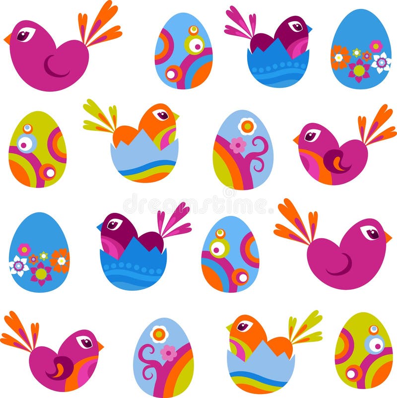 De pictogrammen van Pasen vector illustratie De pictogrammen van Pasen vector illustratie