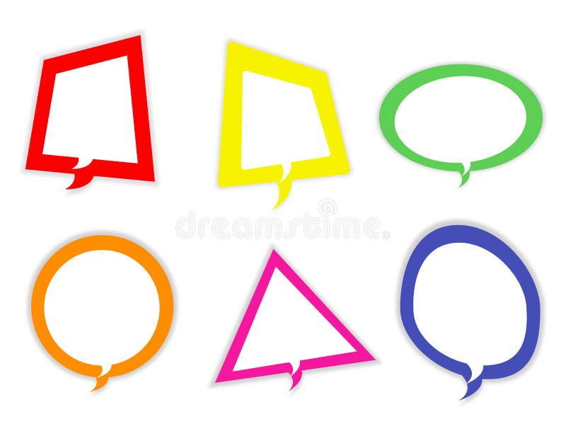 De pictogrammen van de toespraakbel - dialoogvakjes vectorreeks royalty-vrije illustratie De pictogrammen van de toespraakbel - dialoogvakjes vectorreeks royalty-vrije illustratie