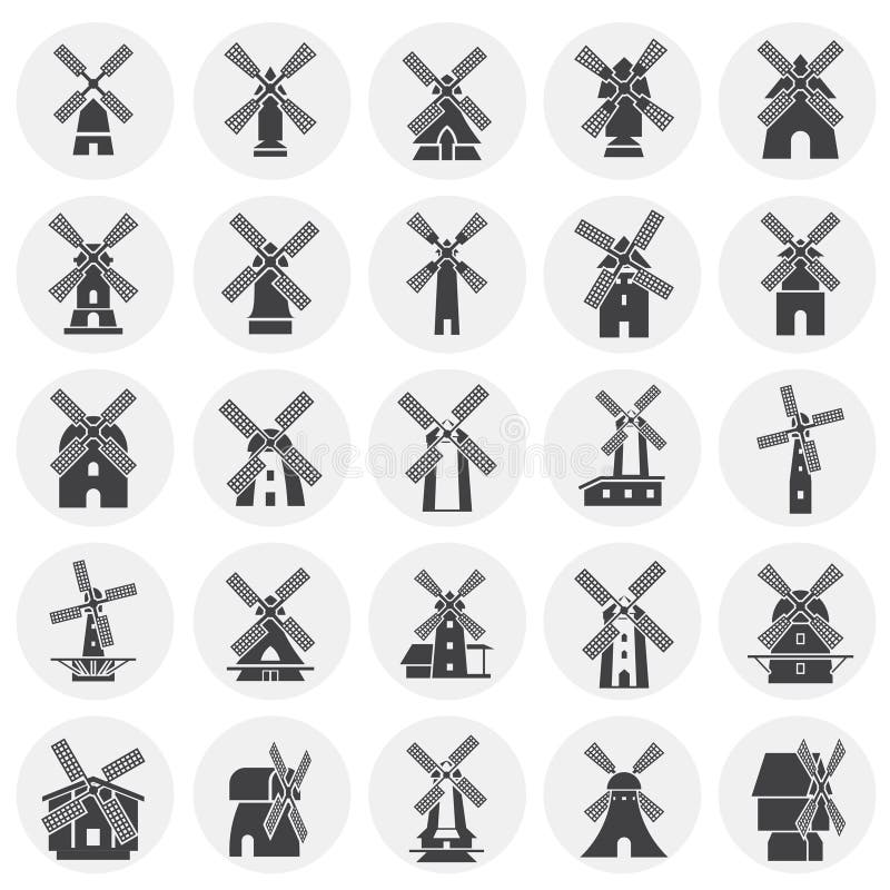 De pictogrammen van de windmolen op achtergrond voor grafisch en Webontwerp dat worden geplaatst Eenvoudige illustratie Internet- royalty-vrije illustratie De pictogrammen van de windmolen op achtergrond voor grafisch en Webontwerp dat worden geplaatst Eenvoudige illustratie Internet- royalty-vrije illustratie