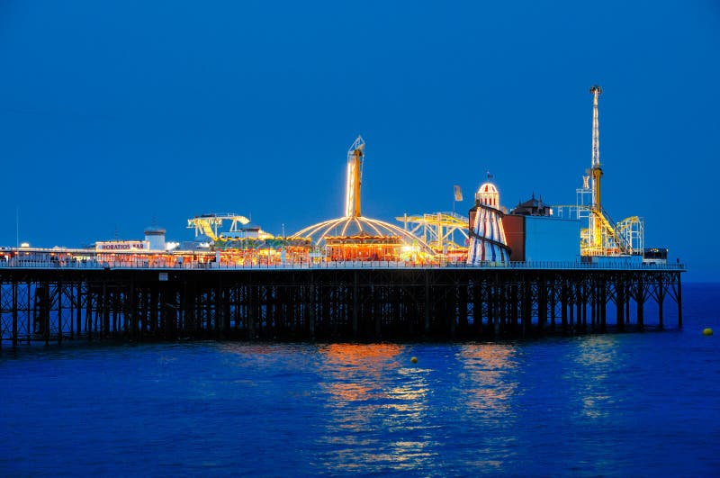 De Pijler van Brighton, Engeland royalty-vrije stock fotografie De Pijler van Brighton, Engeland royalty-vrije stock fotografie