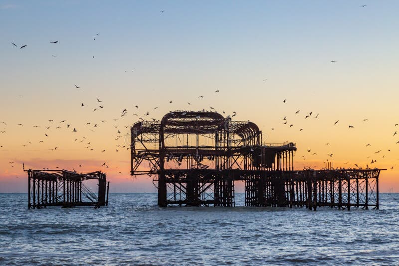 De Pijler van het westen bij zonsondergang royalty-vrije stock afbeeldingen