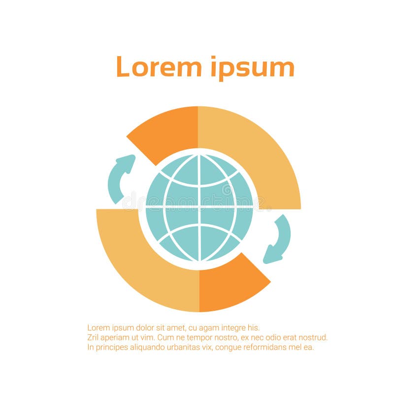De Pijlzaken Infographics van de bolcirkel met Exemplaar Ruimtebanner royalty-vrije illustratie De Pijlzaken Infographics van de bolcirkel met Exemplaar Ruimtebanner royalty-vrije illustratie