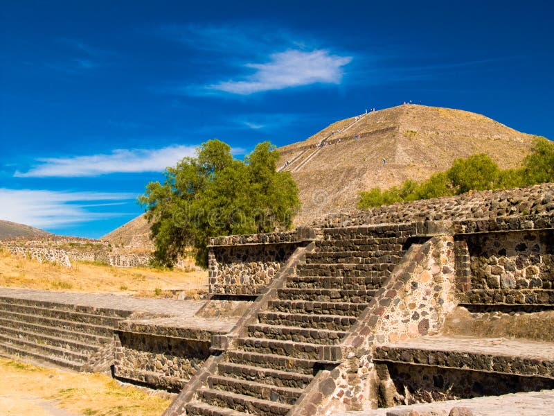 De Piramides van Teotihuacan royalty-vrije stock afbeeldingen De Piramides van Teotihuacan royalty-vrije stock afbeeldingen