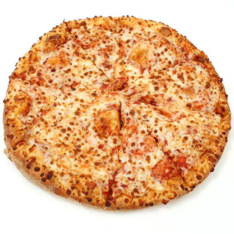 De Pizza van de kaas op Witte Achtergrond royalty-vrije stock fotografie De Pizza van de kaas op Witte Achtergrond royalty-vrije stock fotografie