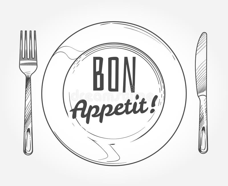 De plaat van het diner met mes en vork Het vaatwerk en de schotel van de krabbelschets Restaurant vectoraffiche vector illustratie De plaat van het diner met mes en vork Het vaatwerk en de schotel van de krabbelschets Restaurant vectoraffiche vector illustratie