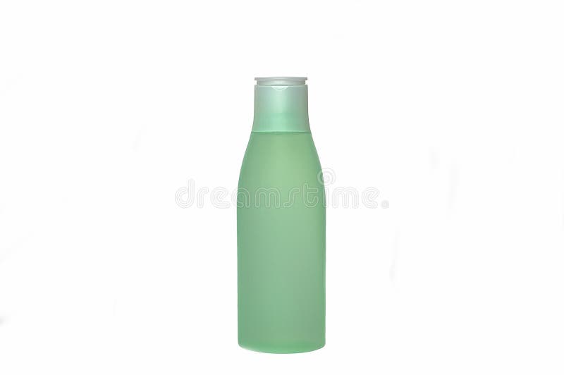 De plastic steenfles voor kosmetisch serum isoleert stock foto De plastic steenfles voor kosmetisch serum isoleert stock foto