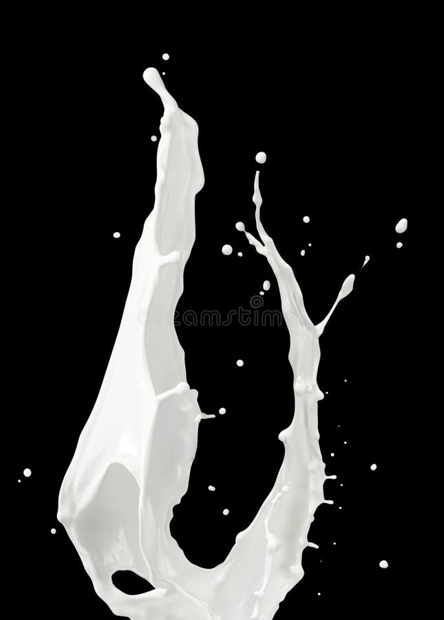 De plons van de melk