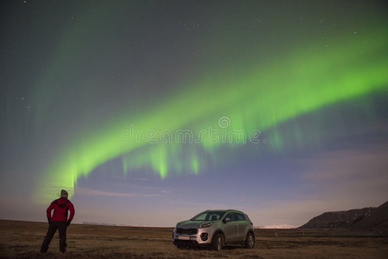 De polaire noordpool Noordelijke de hemelster van het lichtenaurora borealis in Vik royalty-vrije stock afbeelding De polaire noordpool Noordelijke de hemelster van het lichtenaurora borealis in Vik royalty-vrije stock afbeelding
