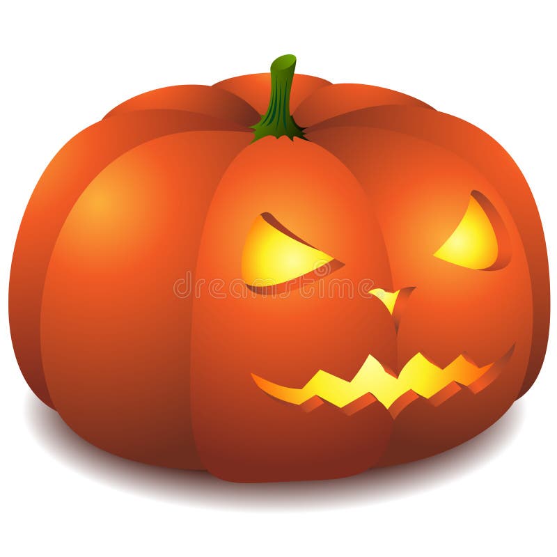 Vector illustration of Halloween pumpkin isolated on white background. Vector illustration of Halloween pumpkin isolated on white background.