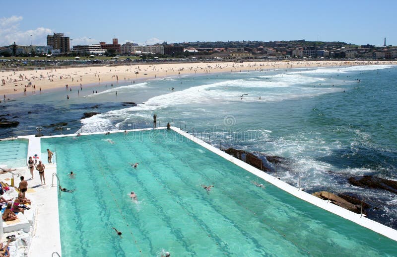 De Pool van de Ijsbergen van Australië Bondi royalty-vrije stock afbeeldingen De Pool van de Ijsbergen van Australië Bondi royalty-vrije stock afbeeldingen