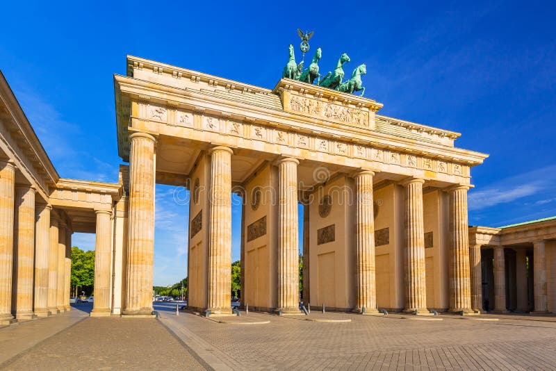 De poort van Brandenburg in Berlijn