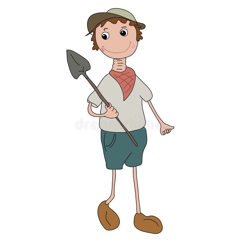 De pop van de Longnecktuinman stock illustratie De pop van de Longnecktuinman stock illustratie