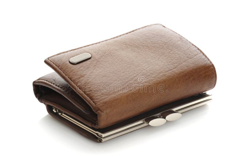 Leren portemonnee stock afbeeldingen