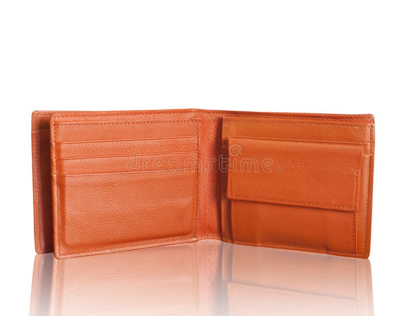 Leren portemonnee royalty-vrije stock afbeelding