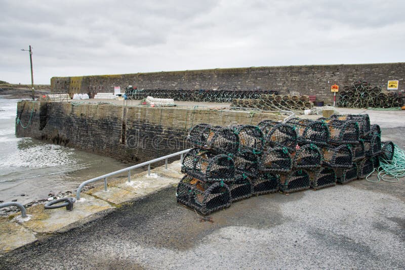 De Potten van de havenzeekreeft royalty-vrije stock afbeelding De Potten van de havenzeekreeft royalty-vrije stock afbeelding