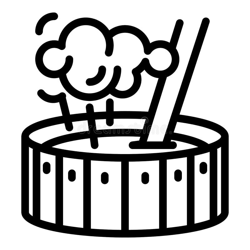 De pottenpictogram van het smidswater, overzichtsstijl vector illustratie De pottenpictogram van het smidswater, overzichtsstijl vector illustratie