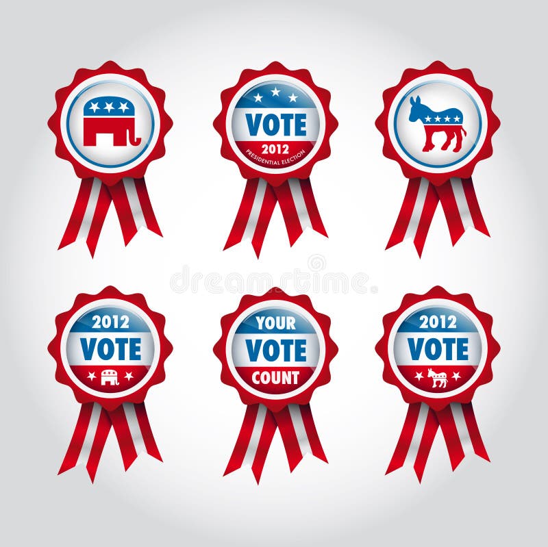 De presidentiële verkiezing van kentekens U.S stock illustratie De presidentiële verkiezing van kentekens U.S stock illustratie