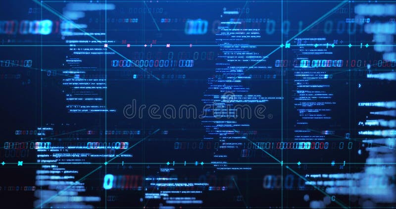 Programmeercode, abstract, technologische achtergrond van een softwareontwikkelaar en computerscript vector illustratie