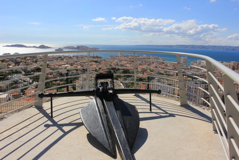 De Provence CÃ'te d'Azur, Frankrijk - mening over Marseille royalty-vrije stock afbeeldingen De Provence CÃ'te d'Azur, Frankrijk - mening over Marseille royalty-vrije stock afbeeldingen