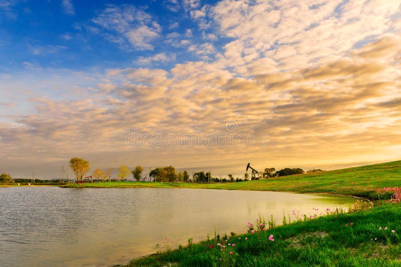 Chinas heilongjiang Province, Daqing City,The morning of the lake. Chinas heilongjiang Province, Daqing City,The morning of the lake.