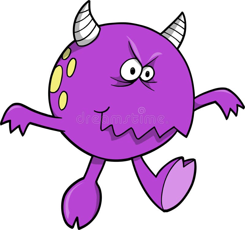 De purpere Vector van het Monster stock illustratie De purpere Vector van het Monster stock illustratie