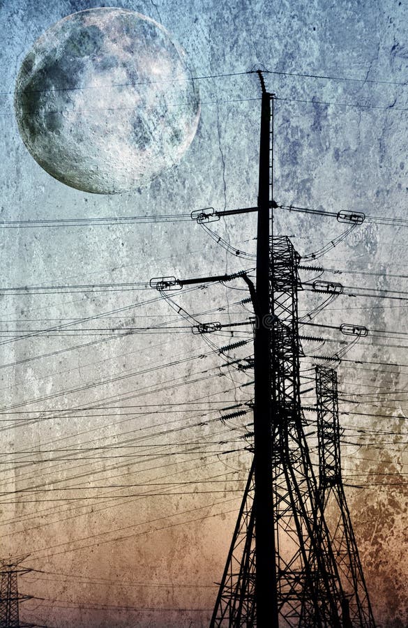De pyloon van de elektriciteit op blauwe hemel royalty-vrije stock fotografie De pyloon van de elektriciteit op blauwe hemel royalty-vrije stock fotografie