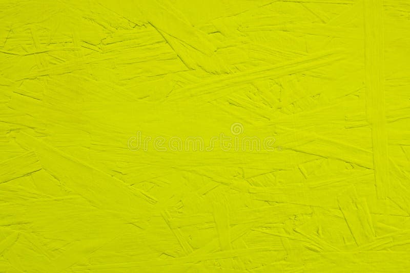 De raad schilderde van gele kleur De gele achtergrond van de de muurtextuur van OSB houten royalty-vrije stock fotografie De raad schilderde van gele kleur De gele achtergrond van de de muurtextuur van OSB houten royalty-vrije stock fotografie