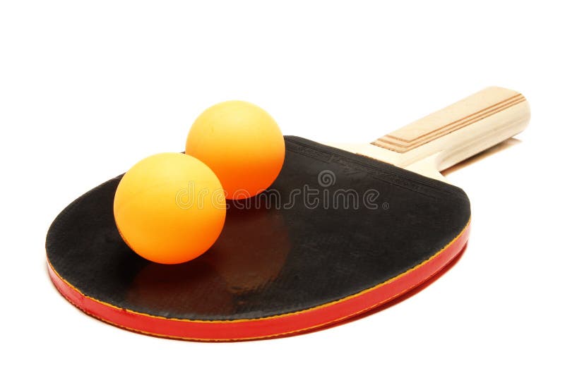 De racket en de bal van het pingpong royalty-vrije stock foto's De racket en de bal van het pingpong royalty-vrije stock foto's