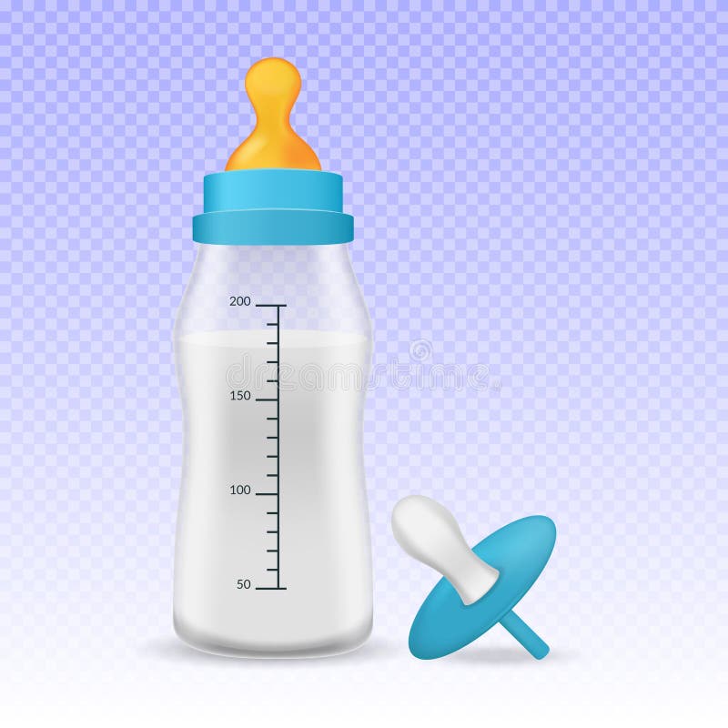De realistische Gedetailleerde 3d Geplaatste Toebehoren van de Babyzorg Vector vector illustratie De realistische Gedetailleerde 3d Geplaatste Toebehoren van de Babyzorg Vector vector illustratie