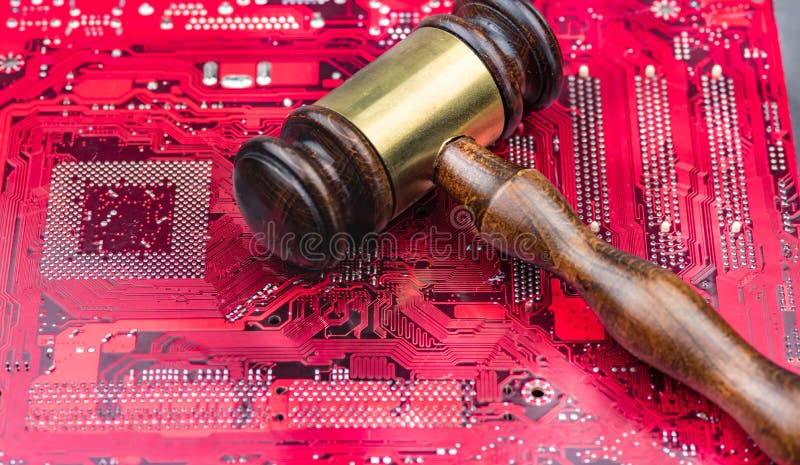 De rechtersbeeld van de conceptenwet voor Internet stock foto's De rechtersbeeld van de conceptenwet voor Internet stock foto's