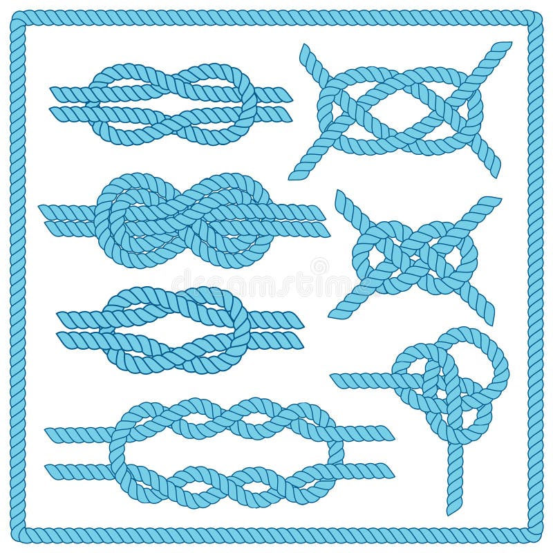 De reeks van de zeemansknoop royalty-vrije illustratie De reeks van de zeemansknoop royalty-vrije illustratie