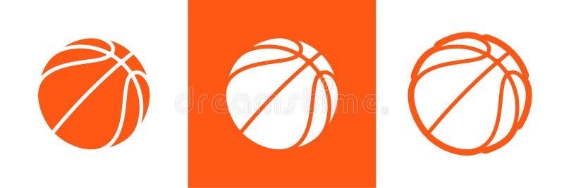 De reeks van het basketbalembleem van vectorpictogram voor de toernooien van het streetballkampioenschap, school of de liga van h