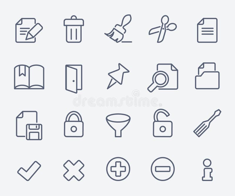 De reeks van het documentpictogram vector illustratie De reeks van het documentpictogram vector illustratie