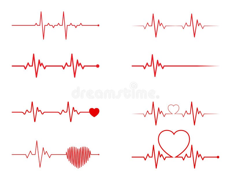 De reeks van het hartritme, Elektrocardiogram, ECG - electrocardiogramsignaal, Hart Bea