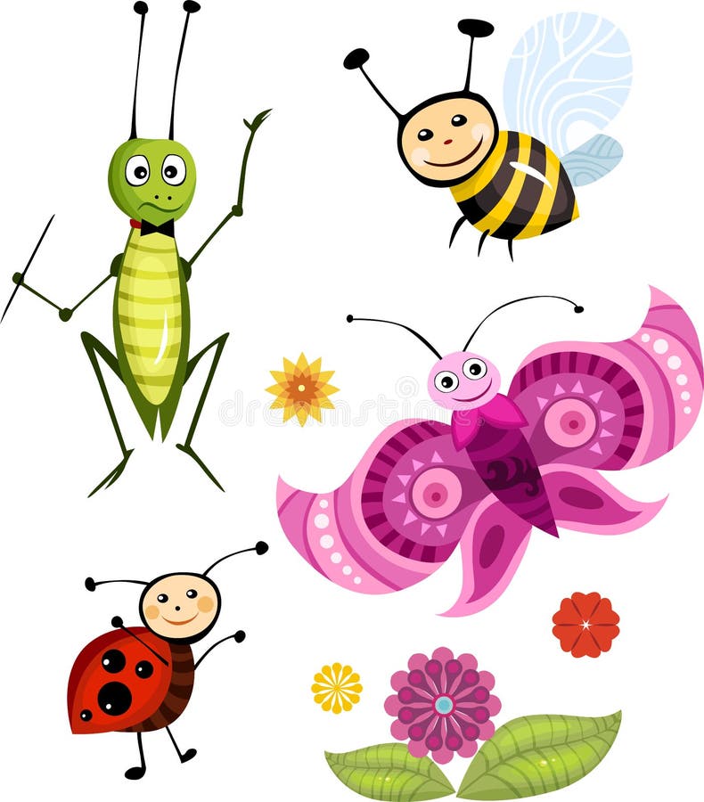 vector Illustration of a insect set. vector Illustration of a insect set