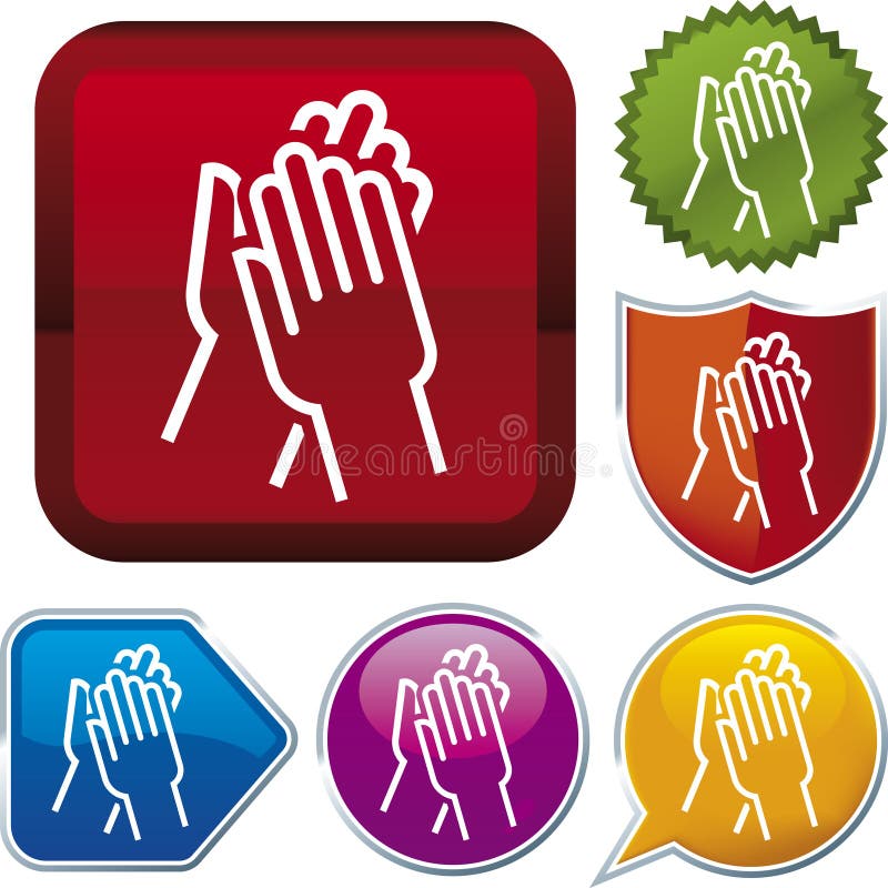 De reeks van het pictogram: applaus vector illustratie De reeks van het pictogram: applaus vector illustratie