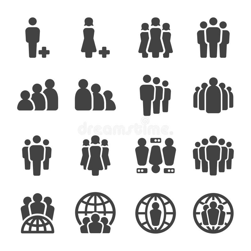 De Reeks van het Pictogram van mensen vector illustratie De Reeks van het Pictogram van mensen vector illustratie
