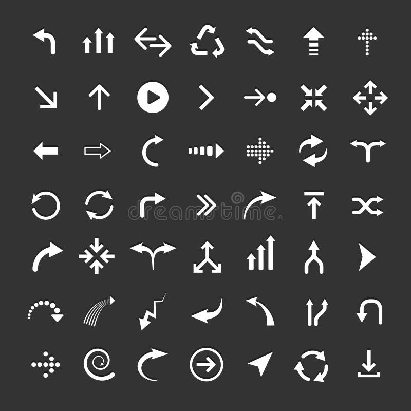 De Reeks van het pijlpictogram stock illustratie De Reeks van het pijlpictogram stock illustratie
