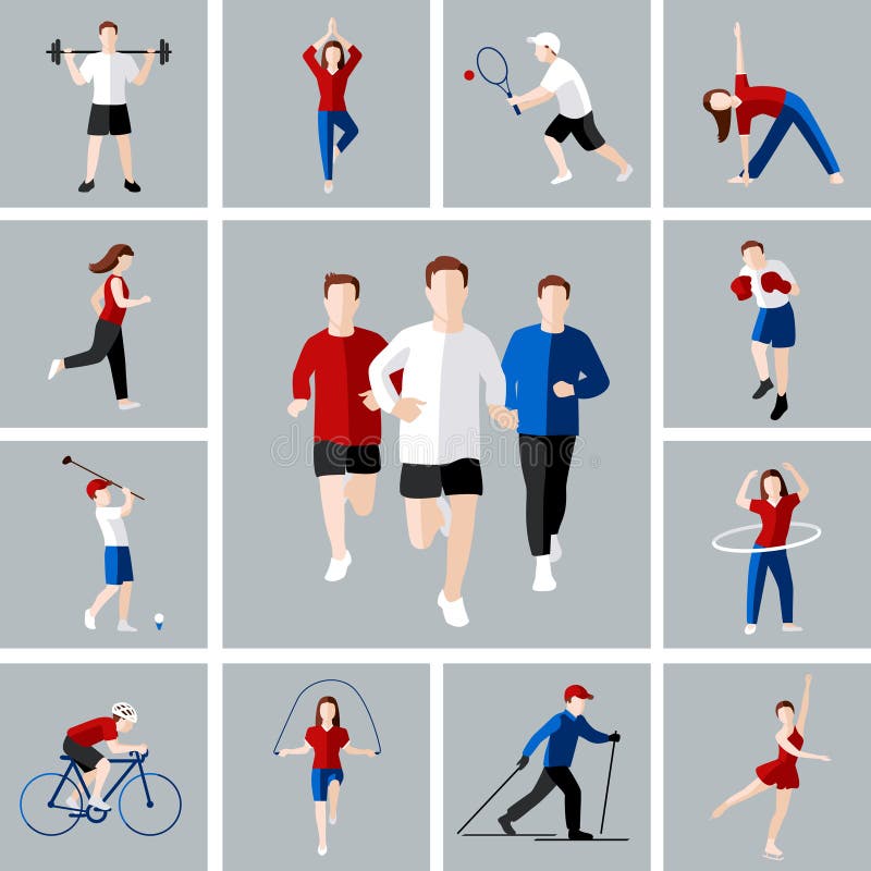 De reeks van het sportpictogram royalty-vrije illustratie De reeks van het sportpictogram royalty-vrije illustratie