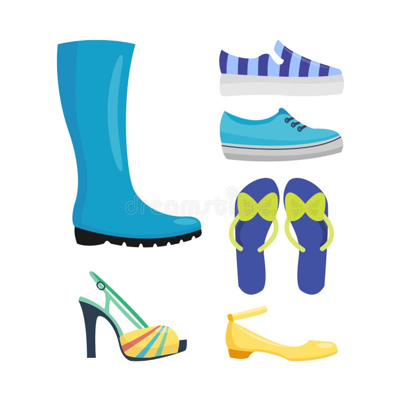 De reeks van van het de schoenen de vlakke ontwerp van vrouwen vectorinzameling van leer kleurde de illustratie van mocassinslaar vector illustratie De reeks van van het de schoenen de vlakke ontwerp van vrouwen vectorinzameling van leer kleurde de illustratie van mocassinslaar vector illustratie