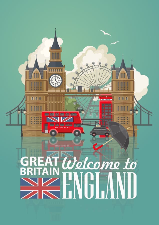 De reis vectorillustratie van Engeland met zwarte paraplu Vakantie in het Verenigd Koninkrijk De achtergrond van Groot-Brittannië vector illustratie De reis vectorillustratie van Engeland met zwarte paraplu Vakantie in het Verenigd Koninkrijk De achtergrond van Groot-Brittannië vector illustratie