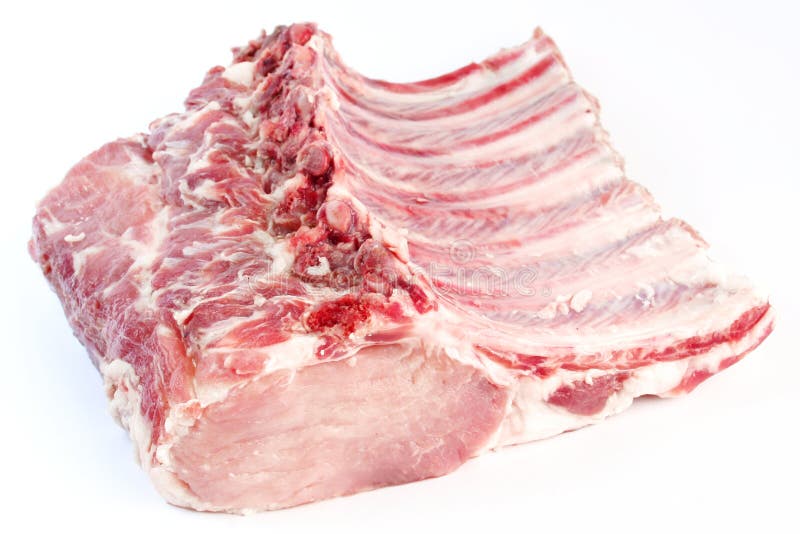 Ruw varkensvleesspareribs stock foto. Afbeelding bestaande uit