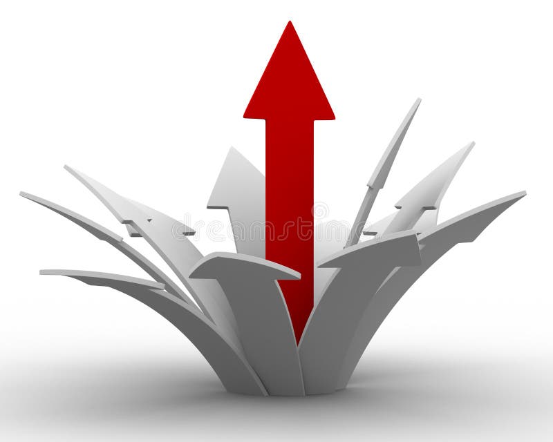 Bewegingsrichting naar succes vector illustratie