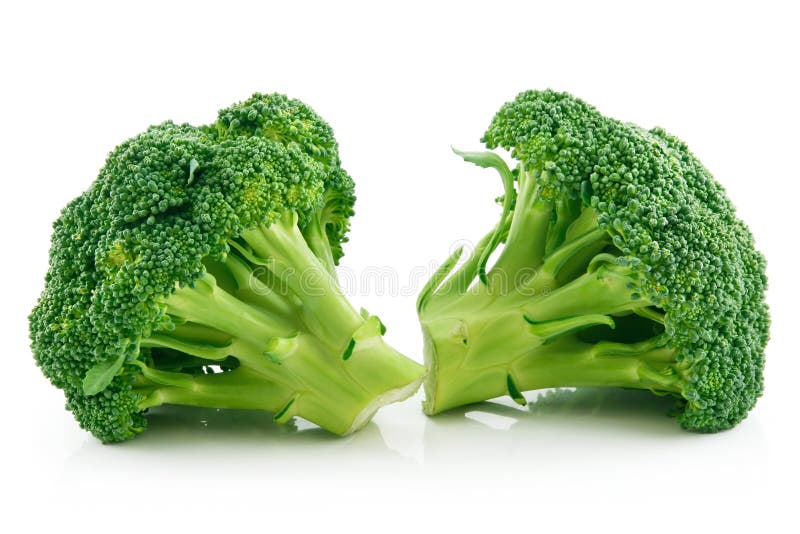 De rijpe Kool van Broccoli die op Wit wordt geïsoleerdi royalty-vrije stock afbeeldingen De rijpe Kool van Broccoli die op Wit wordt geïsoleerdi royalty-vrije stock afbeeldingen